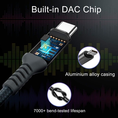 USB Type C to 3.5mm Adapter, 1/8 Inch Headphone Jack Audio Aux Converter for iPhone 15, Galaxy S20 S21 S22 Ultra Plus Note 20 A53, Pixel 5, iPad 10