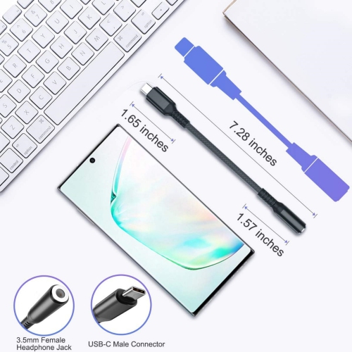 USB Type C to 3.5mm Adapter, 1/8 Inch Headphone Jack Audio Aux Converter for iPhone 15, Galaxy S20 S21 S22 Ultra Plus Note 20 A53, Pixel 5, iPad 10