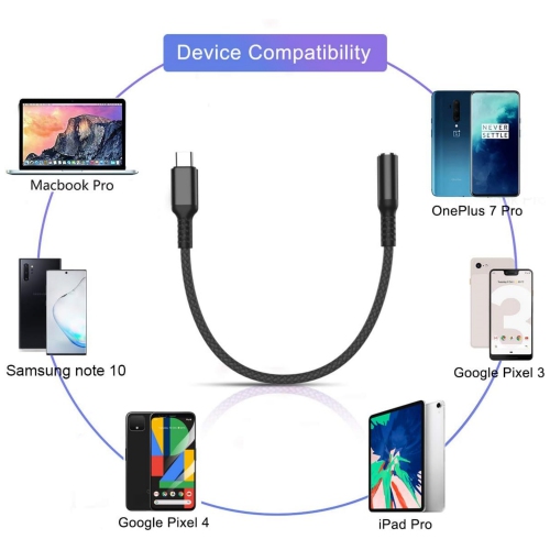 USB Type C to 3.5mm Adapter, 1/8 Inch Headphone Jack Audio Aux Converter for iPhone 15, Galaxy S20 S21 S22 Ultra Plus Note 20 A53, Pixel 5, iPad 10