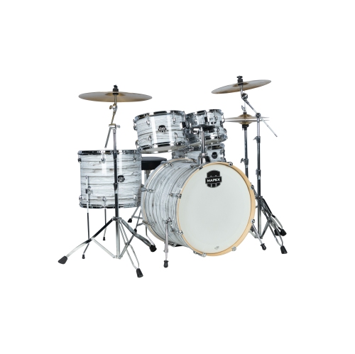 Mapex Limited Edition Venus 5-Piece Drum Kit with Cymbals and Hardware - White Marblewood