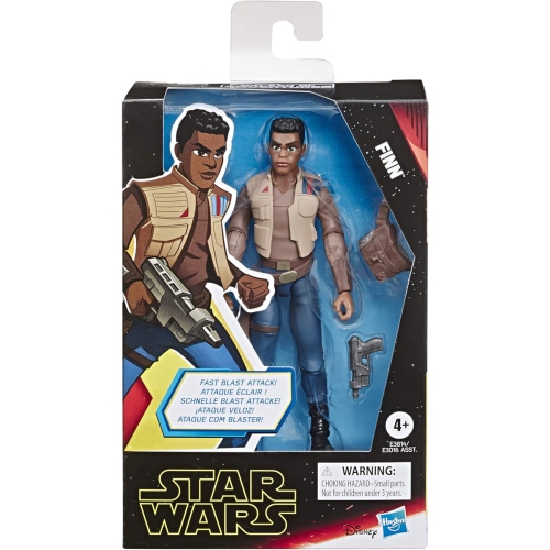 Star Wars Galaxy of Adventures Star Wars: The Rise of Skywalker Finn 5-Inch-Scale Action Figure Toy with Fun Blaster Action Movement