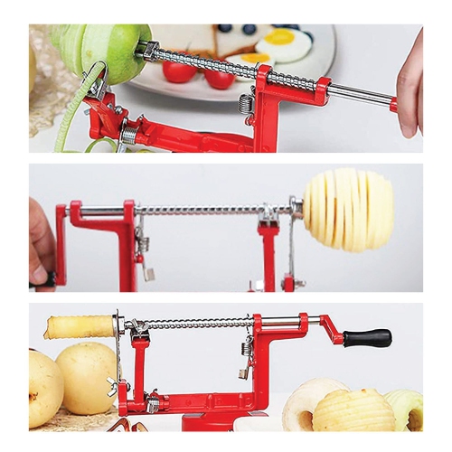 JS Gourmet - 3 in 1 Manual Apple Peeler and Corer