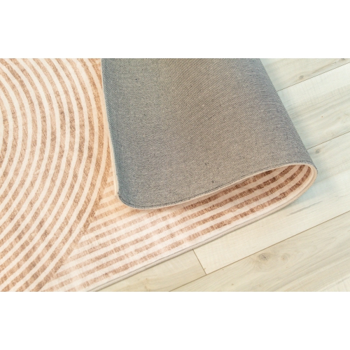 Rug Branch Minimalist Abstract Geometric Beige Brown Indoor Soft Area Rug