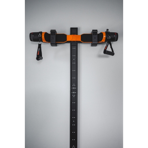 MAXPRO  Home Gym Bundle With Accessories - Including Slimline Wall Track | Portable 5-300Lbs Resistance (Orange Machine + Wall Track)