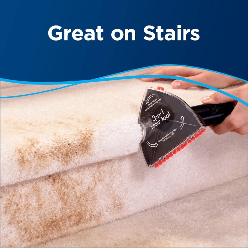 Bissell - Nettoyant portatif pour tapis - SpotClean ProHeat - pour tapis et tissus - Tough Stain et accessoire 3-en-1 pour les escaliers et -