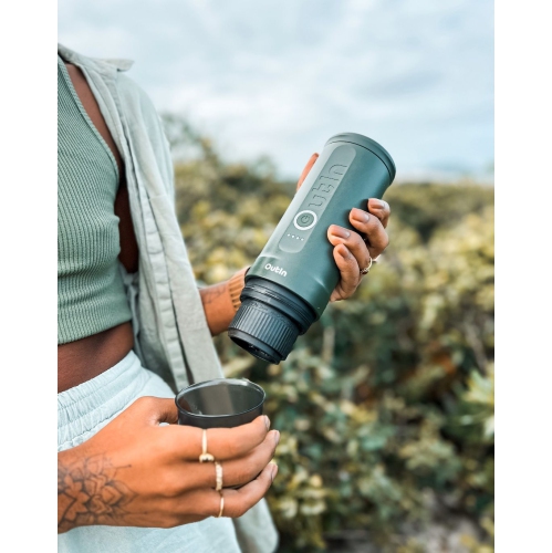 Outin Nano Portable Electric Espresso Machine, 3 Mins Fast Self-Heating, Mini Small, Christmas Gift, Coffee Maker, NS Capsule & Ground Coffee for