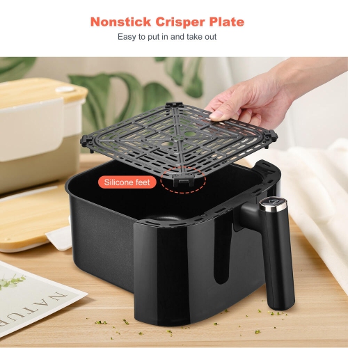 5L Air Fryer with View Window , 10-in-1 Electric Oil Free Airfryer Oven with Digital Touchscreen, Steam Air Technology and 10 Cooking Preset, 1500W