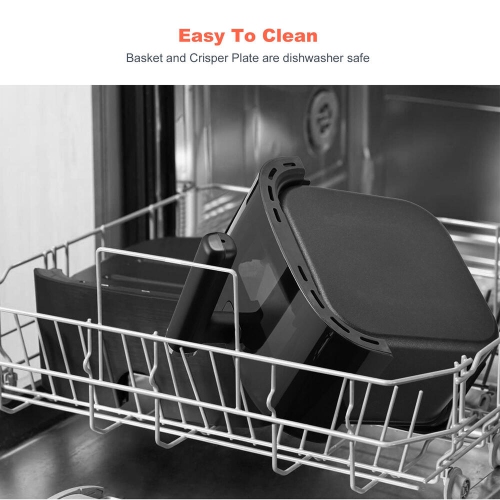 5L Air Fryer with View Window , 10-in-1 Electric Oil Free Airfryer Oven with Digital Touchscreen, Steam Air Technology and 10 Cooking Preset, 1500W