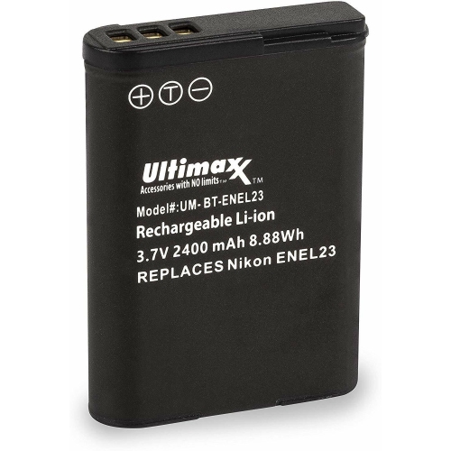 Batterie de rechange ULTIMAXX pour Nikon ENEL23 - 2400 mah