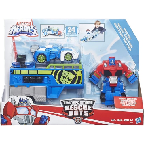 Playskool Heroes Transformers Rescue Bots Optimus Prime Racing Trailer