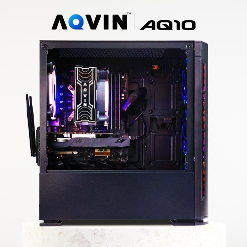 AQVIN AQ10 Gaming Desktop Computer PC Tower - Black| Intel Core i7 CPU, 32GB DDR4 RAM, 1TB SSD, GeForce GTX 1050Ti GPU, Windows 10 Pro, New 27 inch