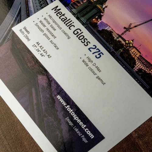 Fotospeed Metallic Gloss 275gsm A3