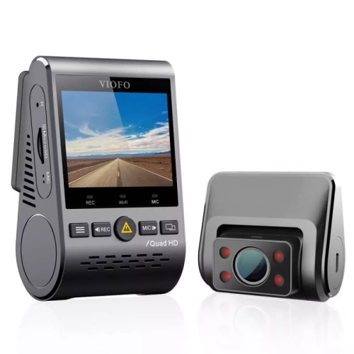 VIOFO  Refurbished (Excellent) - A129 Plus Duo Ir 1440P Front And 1080P Interior Facing Dashcam With Wifi And Gps