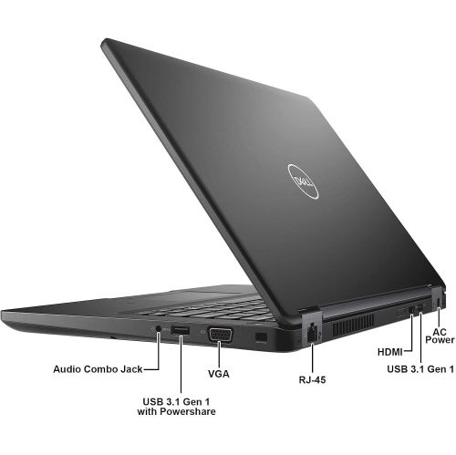 Dell Latitude 5490 14" FHD Laptop - Intel Core i7-8650U - 16GB DDR4 - 512GB SSD - Windows 11 Pro - Grey/Black by DELL - Refurbished condition - Image 2