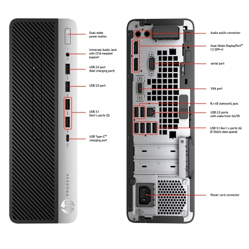REFURBISHED - HP PRODESK 600 G3 SFF CI7-7700 16GB 512G SSD USB WIFI W10P
