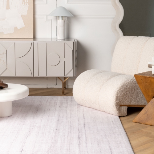 Rug Branch Modern Abstract Plain Beige Purple Indoor Soft Area Rug