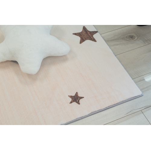 Rug Branch Kids Stars Soft Playmat Cream Indoor Soft Area Rug