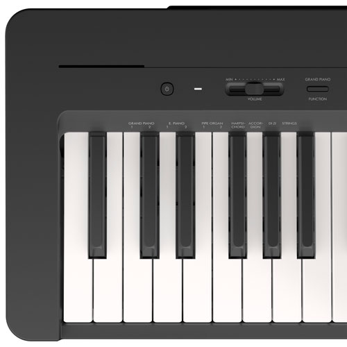 Piano numérique à 88 touches avec mécanisme à marteaux gradués compact P-145 de Yamaha - Noir