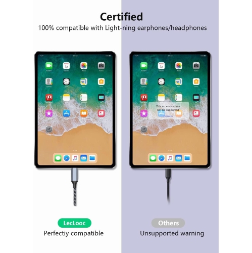 NIERBO USB C to Lightning Audio Adapter Cable USB Type C Male to Lightning HiFi Audio Female Headphones Converter Fit with iPhone 15 Pro Max, iPad