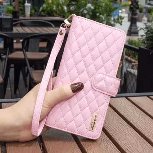 Samsung Smart View Diamond Quilted Leather Protective Case Cover For Galaxy S22 Ultra Rose Gold With Free Tempered Glass