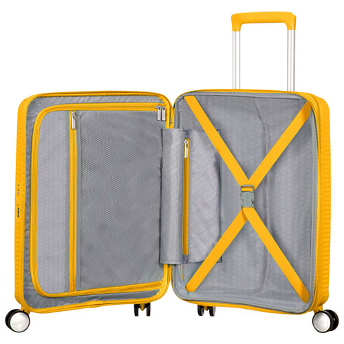 Lot de 3 valises rigides extensibles Curio d'American Tourister - Jaune doré