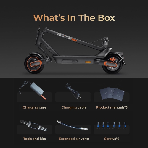 Yadea ElitePrime X1 Electric Kick Scooter, Power by 1500W Motor, with 10-inch Tires, Triple Brakes & Suspension