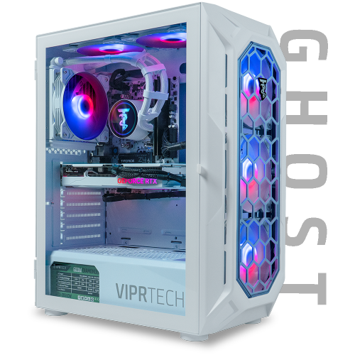 ViprTech Ghost 3.0 Liquid-Cooled PC - AMD Ryzen 5 5600X, RTX 5060 8GB, 16GB DDR4 3200, 1TB NVMe SSD, VR-Ready, Streaming, Win 11, Gaming Desktop