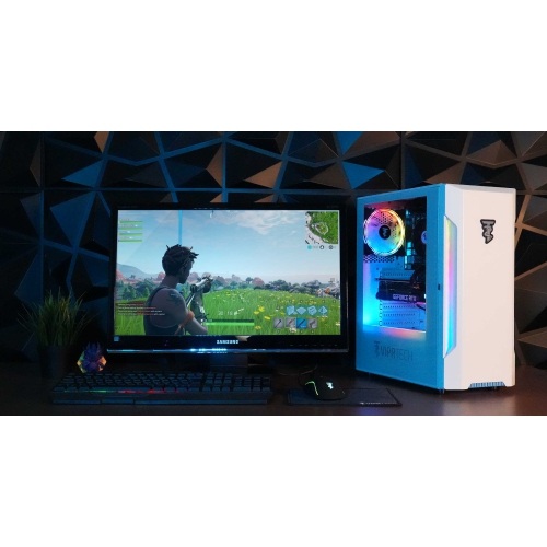 ViprTech Rebel 3.0 Gaming PC - AMD Ryzen 5 3600, RTX 3060 12GB, 16GB DDR4, 512GB SSD, VR-Ready, Streaming, WiFi BT, Win 11, Desktop Computer White