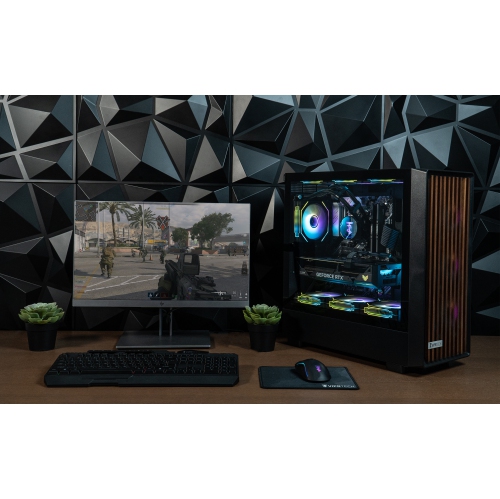 ViprTech Overlord Liquid-Cooled Wood PC - AMD Ryzen 7 5700X, RTX 5060 Ti 8GB, 16GB DDR4 3200, 1TB NVMe SSD, Gold PSU, VR-Ready, BT, Win 11 Gaming