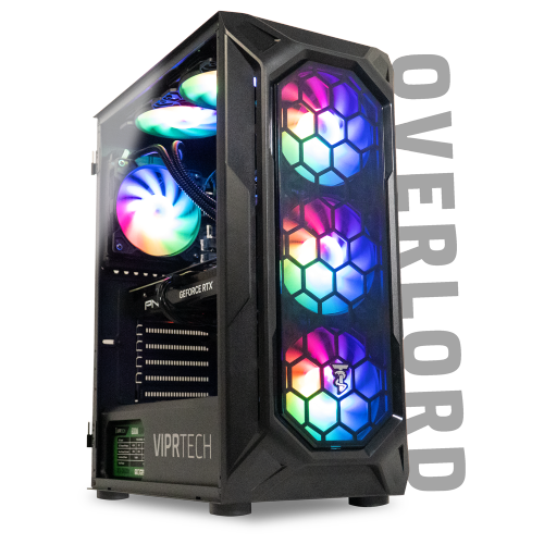 ViprTech Ghost 3.0 Liquid-Cooled PC - AMD Ryzen 5 5600X, RTX 5060 8GB, 16GB DDR4 3200, 1TB NVMe SSD, VR-Ready, Streaming, RGB, Win 11 Gaming Desktop