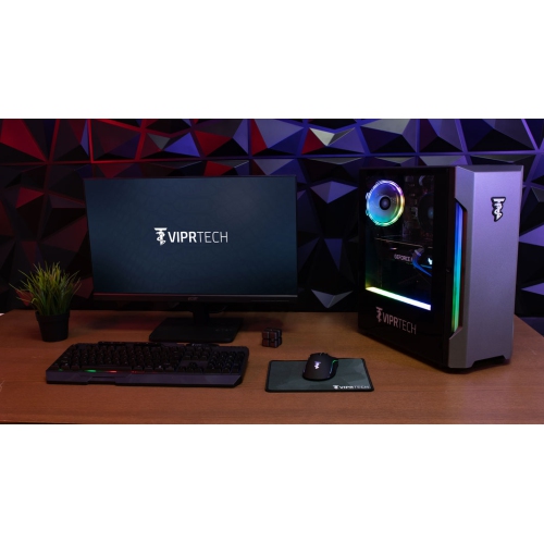 ViprTech Rebel 3.0 Gaming PC - AMD Ryzen 5 3600, RTX 3060 12GB, 16GB DDR4, 512GB SSD, VR-Ready, Streaming, WiFi BT, Win 11, Desktop Computer Black