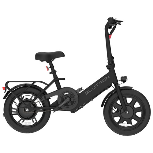 Blutron EB350F 350W Foldable Compact Electric Bike - Black - Exclusive Retail Partner