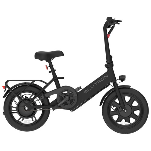 Blutron EB350F 350W Foldable Compact Electric Bike - Black - Exclusive Retail Partner