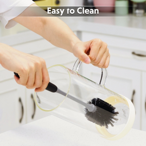 Cafetière et théière à infusion à froid, pichet en verre borosilicaté grande capacité de 57&nbsp;oz avec filtre à mailles amovible en acier