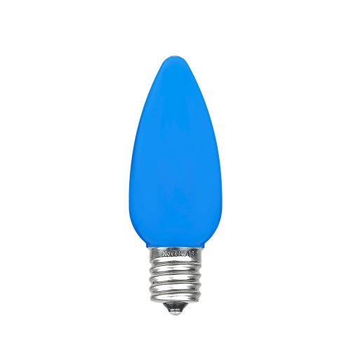 Novelty Lights 25 Pack C9 Ceramic Style LED Christmas Lights, Opaque Replacement Bulbs with E17 Base, Shatterproof Plastic, 3 Ultra-Bright SMDs Per