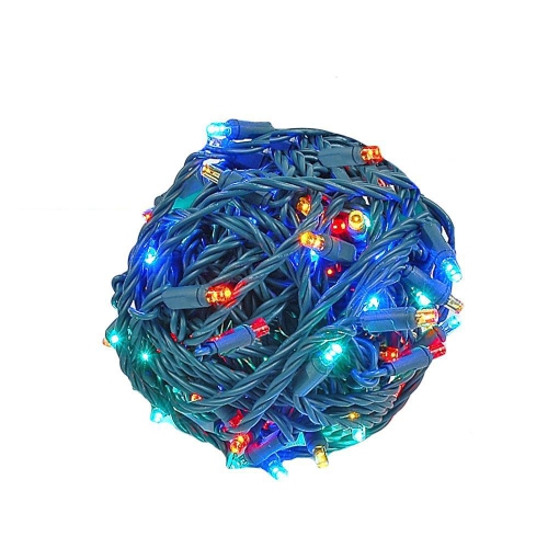 NOVELTY LIGHTS LLC  Novelty Lights 100 Light Coaxial Led Christmas Mini Light Set, Outdoor Lighting Party Patio String Lights, Warm White Wire, 50 Feet