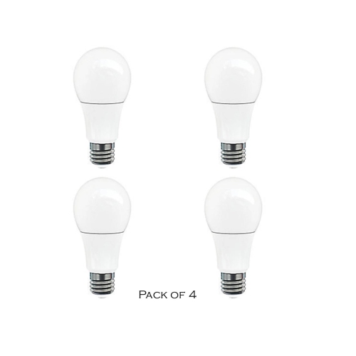 STRAK  A19 Led Bulb 10W, 60W Equivalent, Frosted, 3000K Warm 800Lm, Dimmable Led Light Bulb, (4-Pack) In White