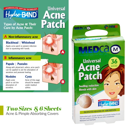 Acne Care Pimple Patch Absorbing Cover - Hydrocolloid Bandages Two Universal Sizes, Acne Spot Treatment for Face & Skin Spot Patch That Conceals