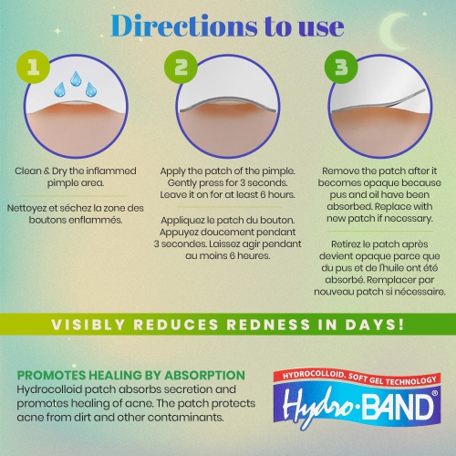 Acne Care Pimple Patch Absorbing Cover - Hydrocolloid Bandages Two Universal Sizes, Acne Spot Treatment for Face & Skin Spot Patch That Conceals