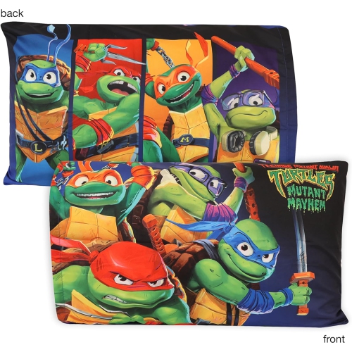Teenage Mutant Ninja Turtles Kids Bedding Sheet Set with Reversible Comforter Twin Bed in Bag 4 Pcs Set for Kids
