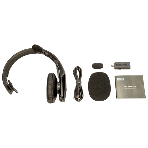 BlueParrott B450-XT Wireless Bluetooth Mono Headset with 96% Noise-Cancelling Microphone & Padded Headband