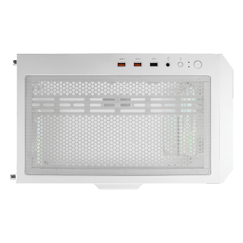 Cougar AIRFACE RGB Mid Tower ATX Computer Case, Tempered Glass Side Panel, 3 x 120mm ARGB Fans Pre-Installed, White