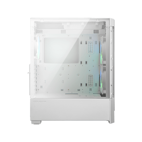 Cougar AIRFACE RGB Mid Tower ATX Computer Case, Tempered Glass Side Panel, 3 x 120mm ARGB Fans Pre-Installed, White