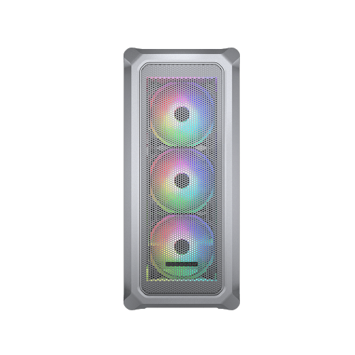 Cougar ARCHON 2 Mesh RGB Mid Tower ATX Computer Case, Tempered Glass Side Panel, Front Mesh, 3x 120mm ARGB Fans Pre-Installed, White