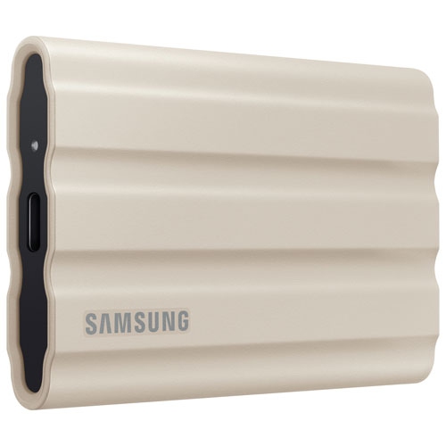 (Remis à neuf bon état) - disque SSD externe USB 3,2 T7 Shield 2&nbsp;To de Samsung - Beige