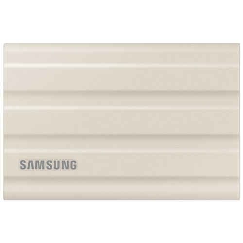 (Remis à neuf bon état) - disque SSD externe USB 3,2 T7 Shield 2&nbsp;To de Samsung - Beige