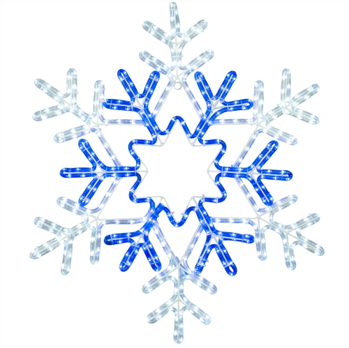 Novelty Lights Christmas Snowflake LED Rope Light Sculpture, Pure White