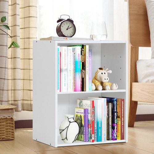 Topbuy 2-Tier Storage Night Stand Open Display Shelf MDF End Table White