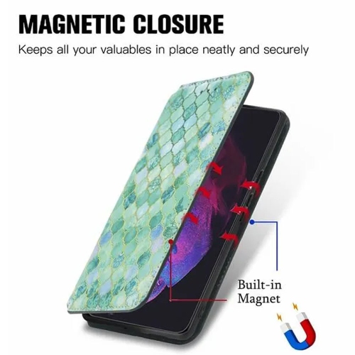 CaseNeo For Samsung Galaxy S23+/S23 Plus Leather Wallet Flip Case With RFID Blocking Credit Card Holder Slots Cover – Emerald With Free Tempered