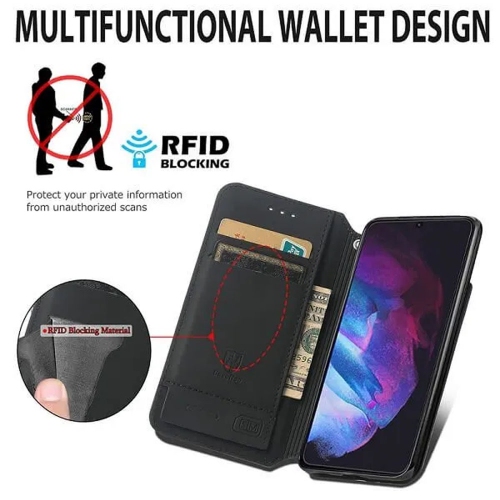 CaseNeo For Samsung Galaxy S23+/S23 Plus Leather Wallet Flip Case With RFID Blocking Credit Card Holder Slots Cover – Emerald With Free Tempered